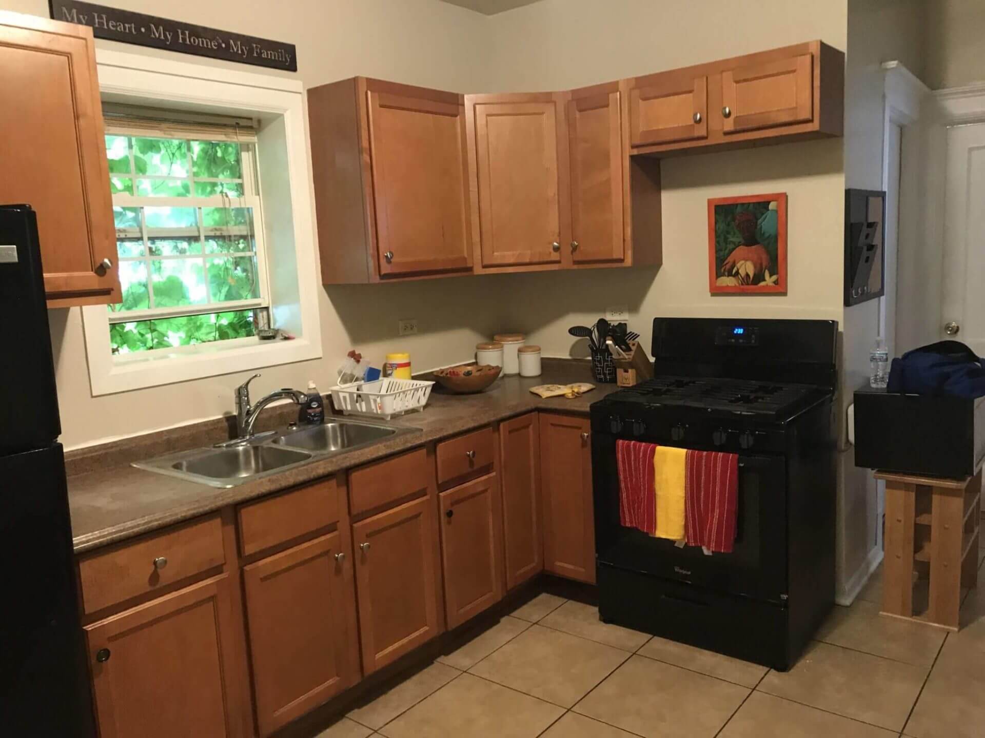 Kitchen set up in new home